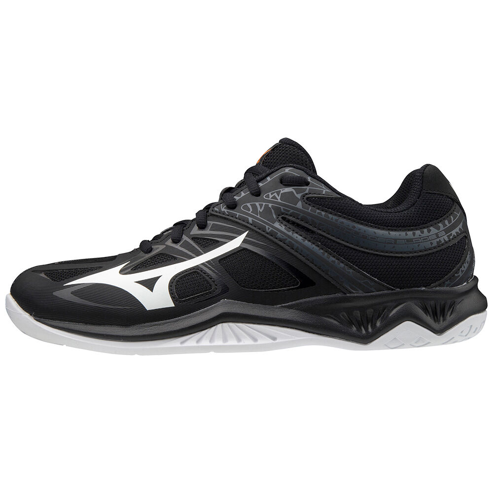 Panske Volejbalove Tenisky Mizuno Thunder Blade 2 Čierne/Biele Vypredaj ZAKO32854